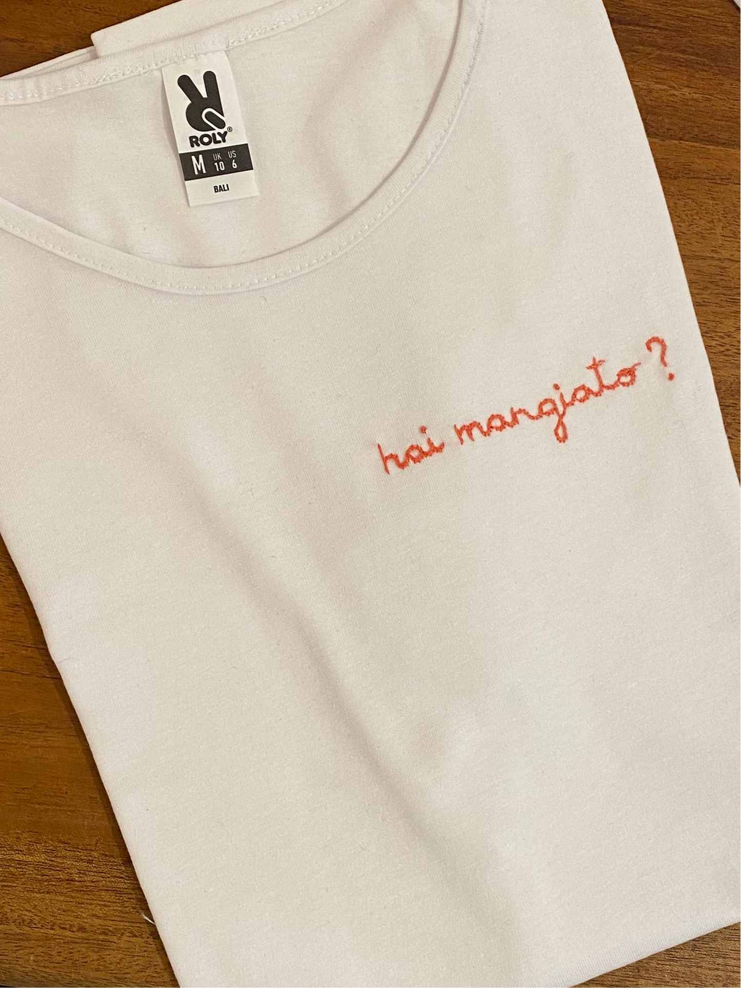 T-SHIRT RICAMATA ''HAI MANGIATO?'' - MaresanaLab