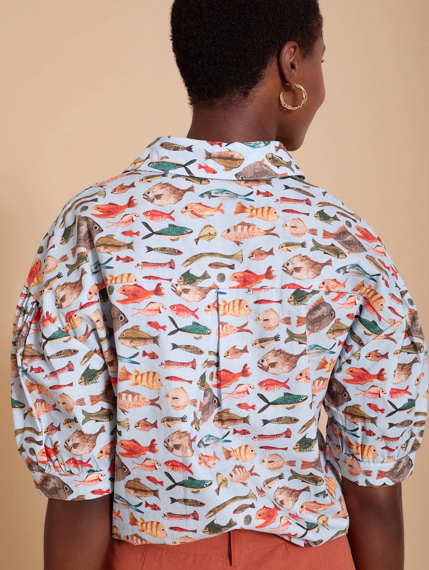 BLUSA STAMPA PESCI