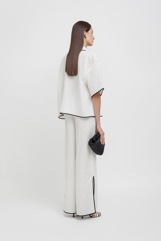 CAMICIA PIGIAMA IN LINO