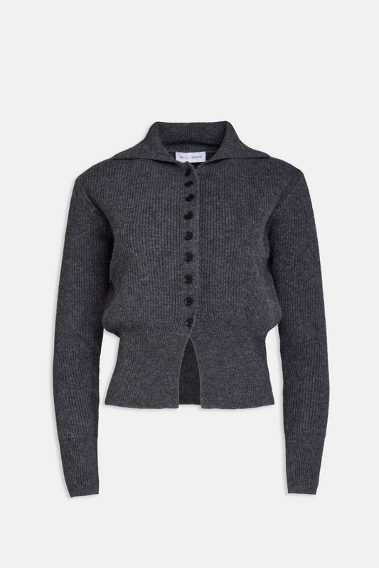 Cardigan fittato in maglia