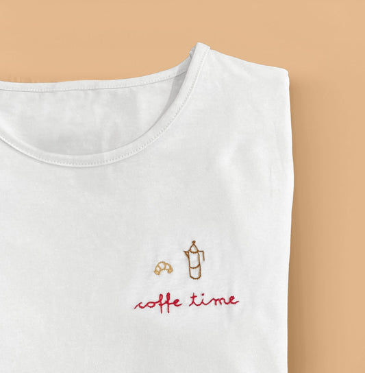 T-SHIRT RICAMATA ''COFFE TIME'' - MaresanaLab