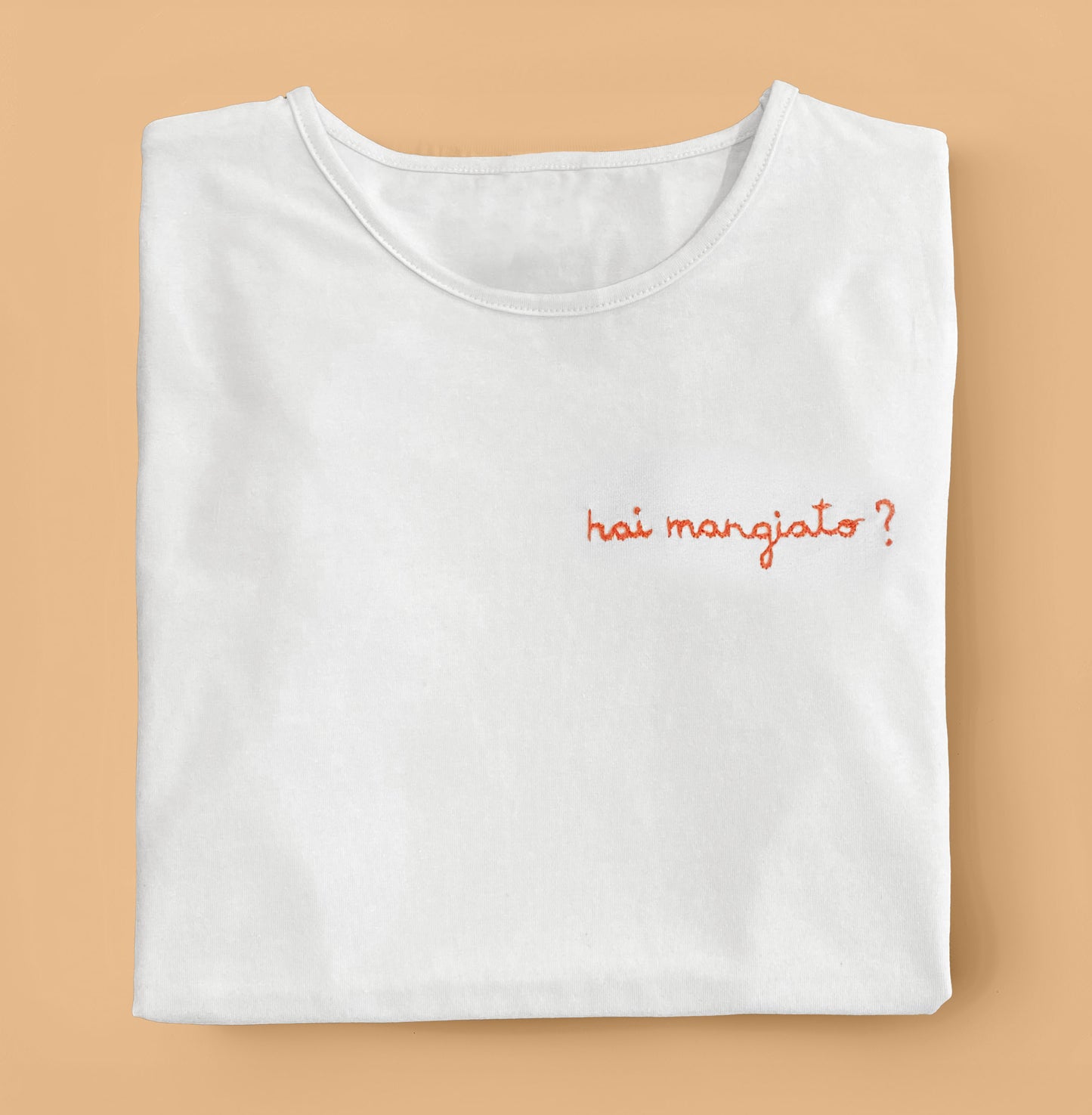T-SHIRT RICAMATA ''HAI MANGIATO?'' - MaresanaLab