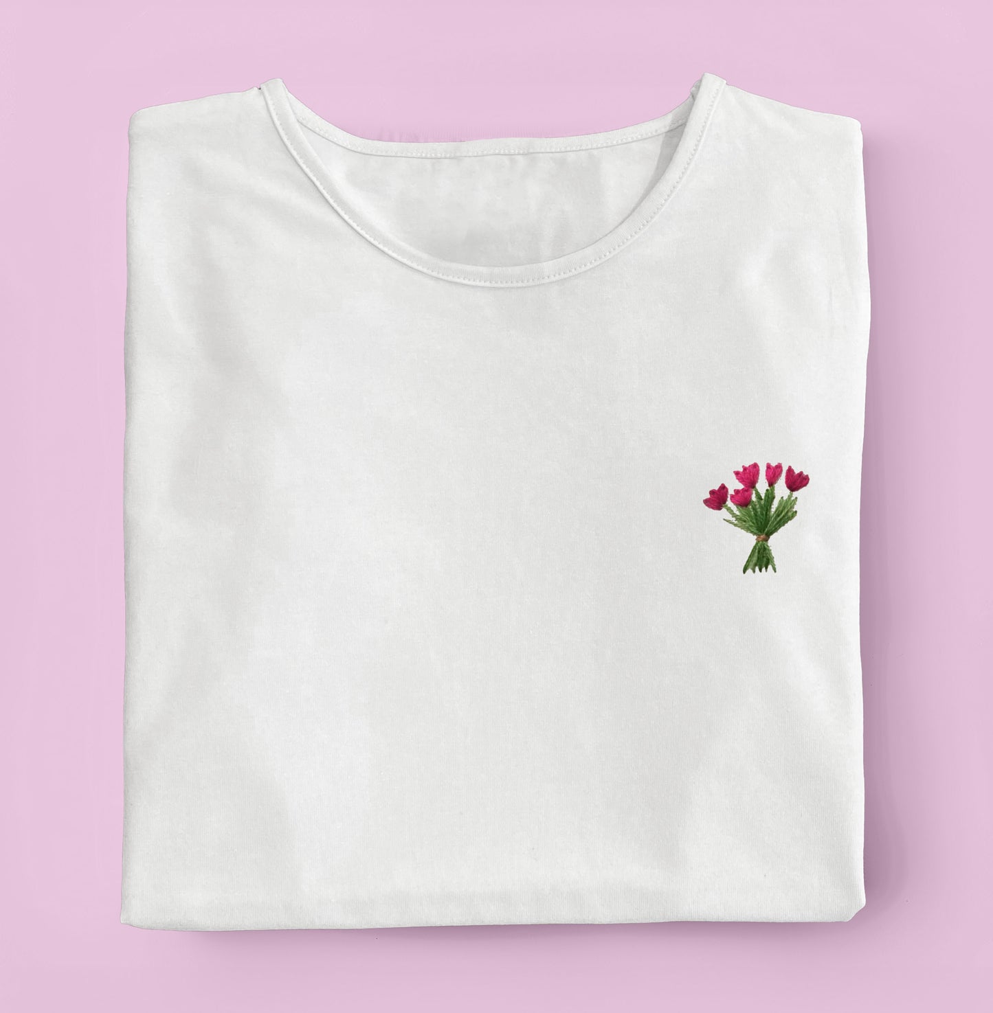 T-SHIRT RICAMATA TULIPANI - MaresanaLab