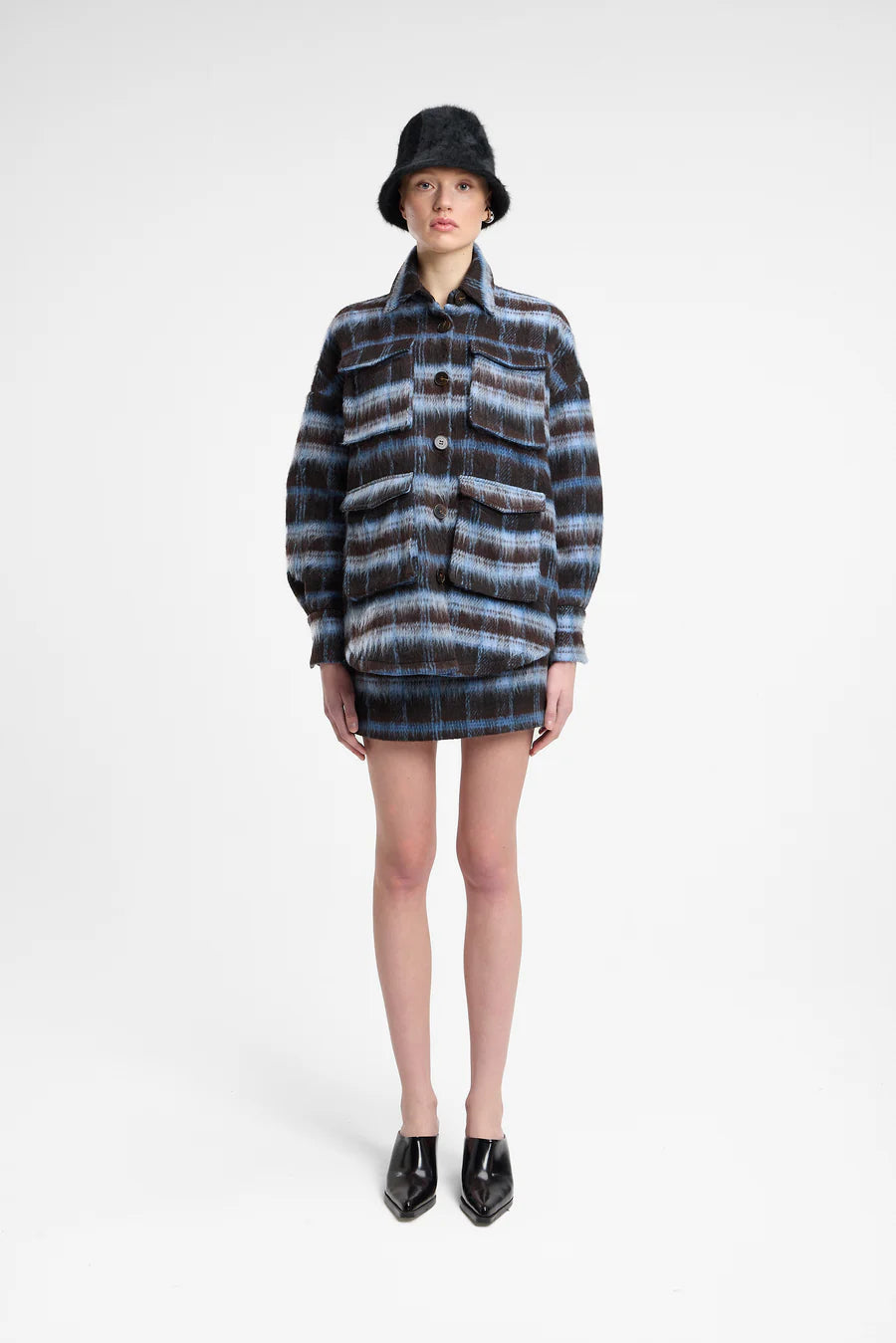 Giacca worker in panno check - MaresanaLab