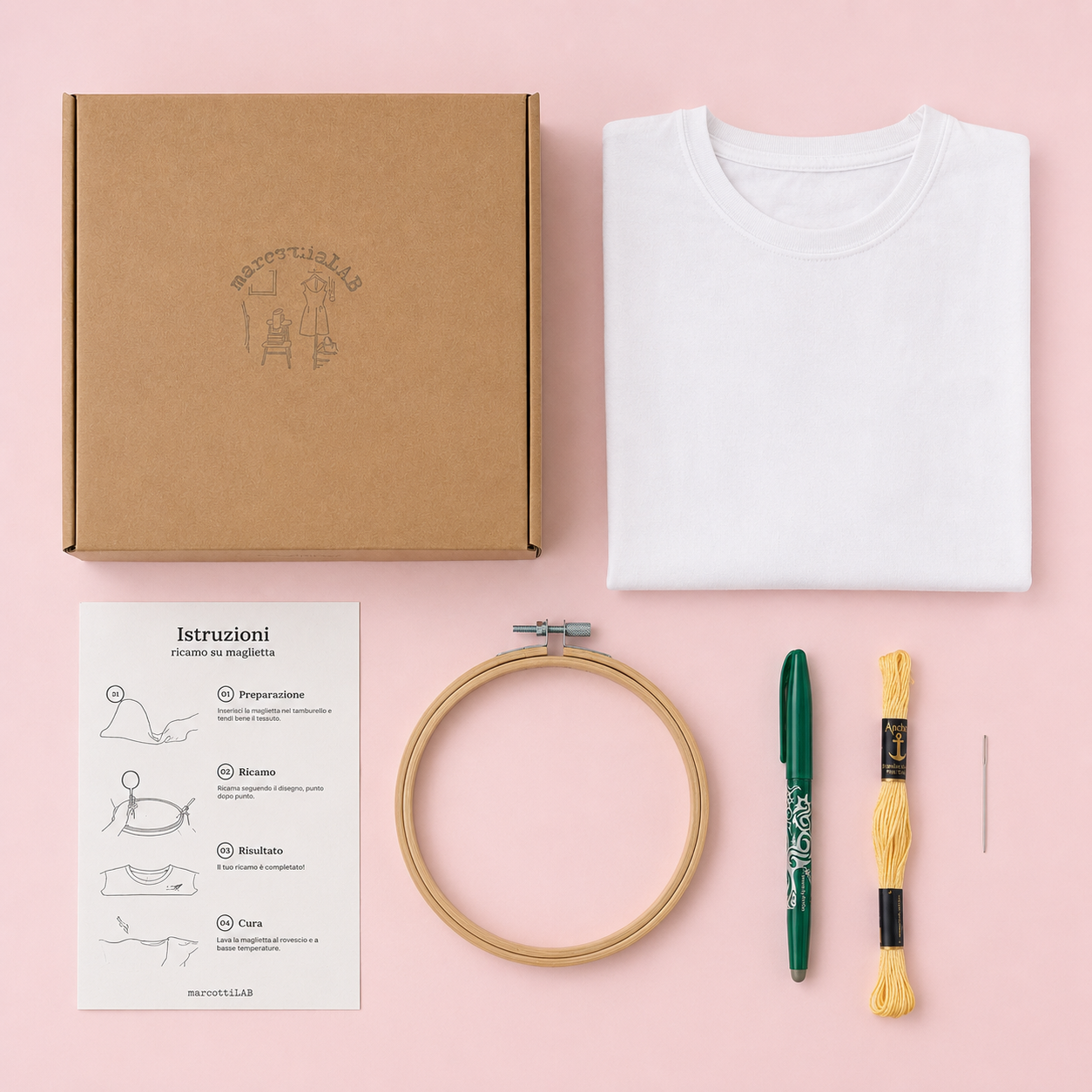 Kit ricamo su tshirt