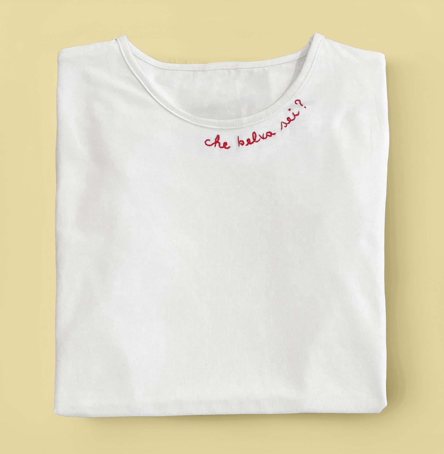 T-SHIRT RICAMATA ''CHE BELVA SEI?'' - MaresanaLab